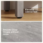 16 Inch Freestanding Bathroom Vanity with Integrated Sink and Storage Cabinet