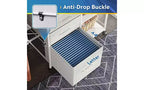 3 Drawer Mobile File Cabinet with Open Storage Shelf and Fabric Drawers, Fits A4 or Letter Size, White