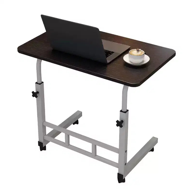 Mobile Computer Desk with Adjustable Height and Wheels