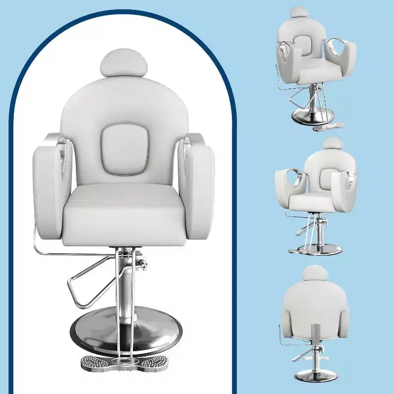 Reclining Salon Chair Hydraulic Barber Chair with 360 Swivel and Adjustable Height