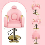 Reclining Salon Chair Hydraulic Barber Chair with 360 Swivel and Adjustable Height