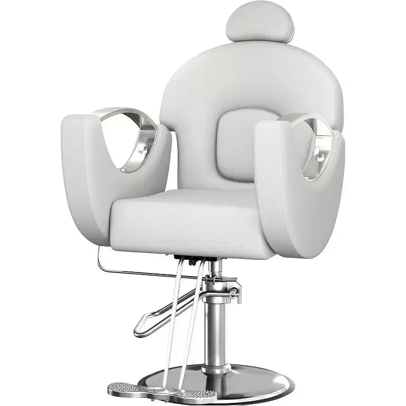 Reclining Salon Chair Hydraulic Barber Chair with 360 Swivel and Adjustable Height