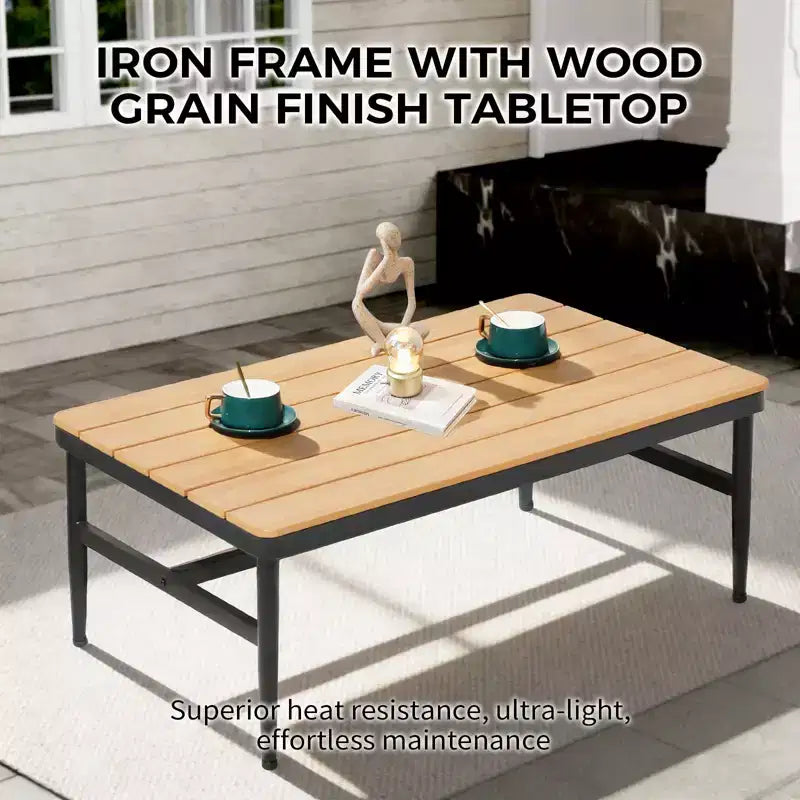 GDFStudio Ardelis 4 részes kültéri beszélgetőgarnitúra fonott kötélből és vasból, olefin párnákkal