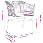 Set da pranzo da giardino vidaXL, 5 pezzi, in polyrattan nero