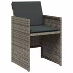 vidaXL Set da pranzo da giardino con cuscino, 5 pezzi, polyrattan grigio