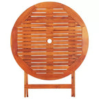 Ensemble de salle à manger de patio pliable vidaXL, 5 pièces, en bois d’eucalyptus massif
