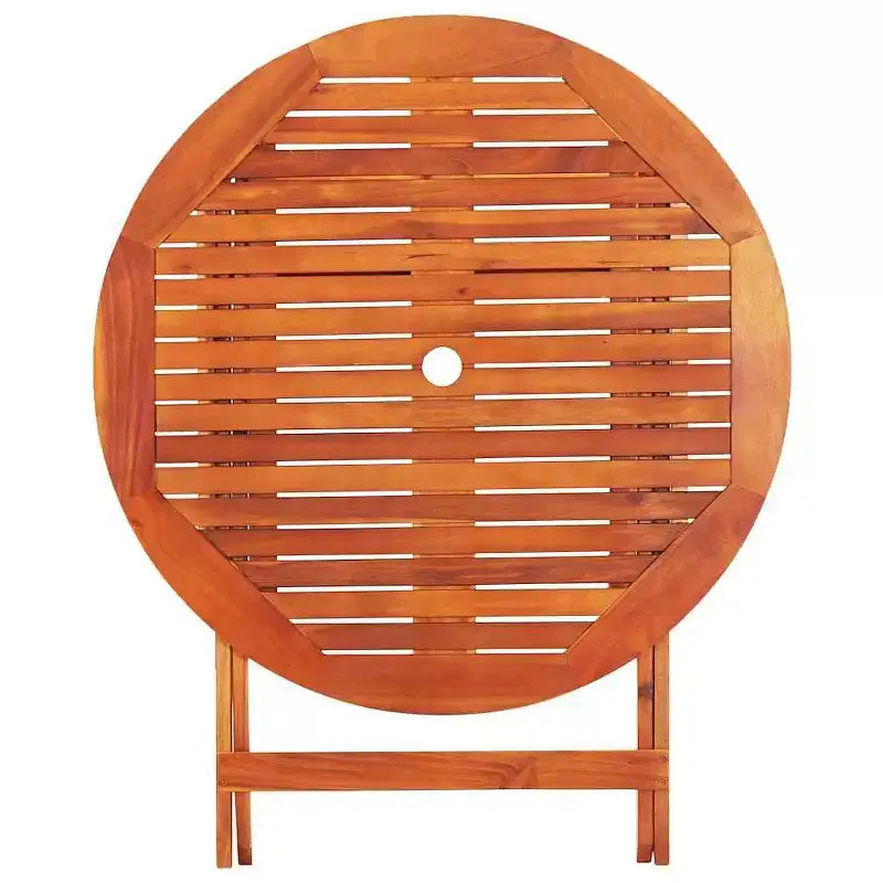Ensemble de salle à manger de patio pliable vidaXL, 5 pièces, en bois d’eucalyptus massif