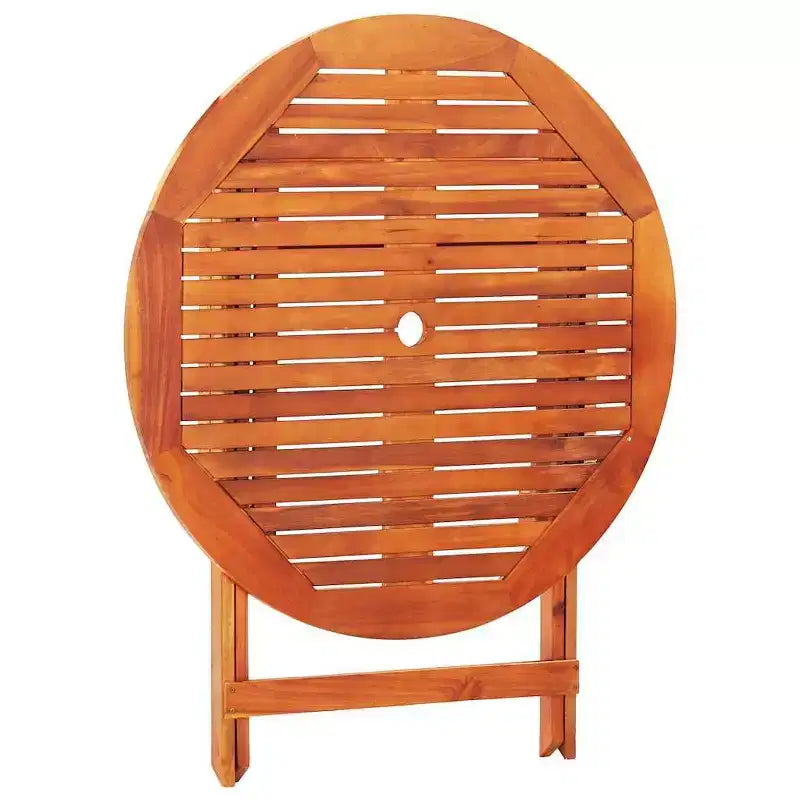 Ensemble de salle à manger de patio pliable vidaXL, 5 pièces, en bois d’eucalyptus massif