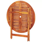 Ensemble de salle à manger de patio pliable vidaXL, 5 pièces, en bois d’eucalyptus massif
