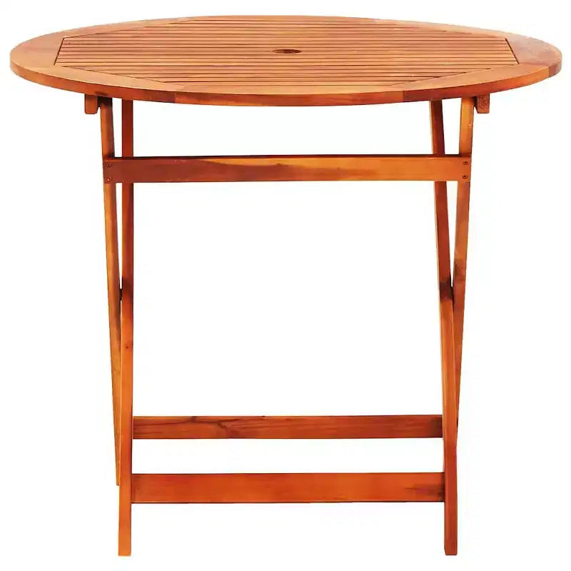 Ensemble de salle à manger de patio pliable vidaXL, 5 pièces, en bois d’eucalyptus massif