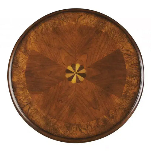 HomeRoots 26 Brown Wood And Wood Round End Table With Shelf