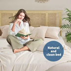 Platform Bed Frame with Rattan Headboard and 4 Storage Drawers