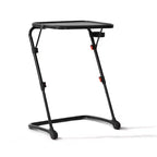 Folding Table and Stool Set, Adjustable Height Tray Table with Tilting Top and Cup Holder, Portable Desk for Bed, Sofa, Study or Outdoor