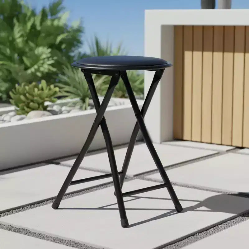 Folding Table and Stool Set, Adjustable Height Tray Table with Tilting Top and Cup Holder, Portable Desk for Bed, Sofa, Study or Outdoor