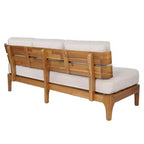 Christopher Knight Home Nikhil modernes 3-teiliges Akazienholz-Patio-Sitzset mit Polstern (Tisch nicht enthalten)