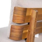 Christopher Knight Home Nikhil modernes 3-teiliges Akazienholz-Patio-Sitzset mit Polstern (Tisch nicht enthalten)