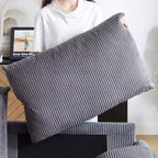 64.5" 3-in-1 Convertible Corduroy Sleeper Sofa Bed with Pullout Bed