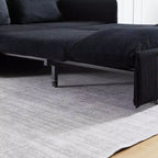 64.5" 3-in-1 Convertible Corduroy Sleeper Sofa Bed with Pullout Bed