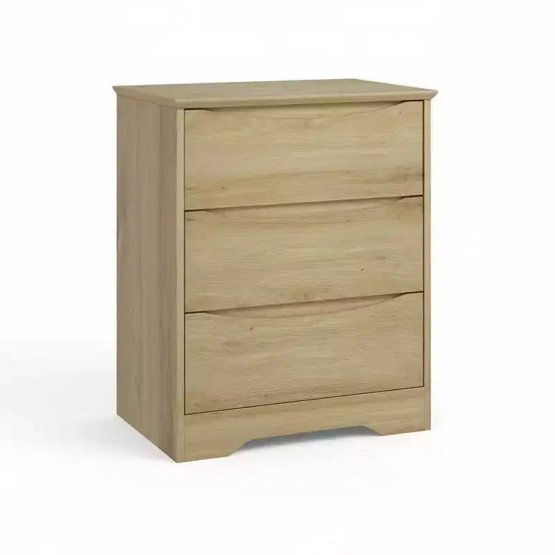 3-Drawer Wooden Dresser with Wide Top