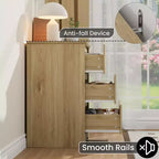3-Drawer Wooden Dresser with Wide Top