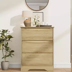 3-Drawer Wooden Dresser with Wide Top