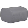 Big Joe Solvana Outdoor Patio Furniture Set, Weather-Resistant Cool Touch Silicone Stitched Leather, Ottoman Only, Moonlit Gray