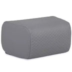 Big Joe Solvana Outdoor Patio Furniture Set, Weather-Resistant Cool Touch Silicone Stitched Leather, Ottoman Only, Moonlit Gray