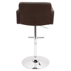 32" Adjustable Swivel Barstool with Padded Seat and Back – Metal Frame
