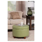 Large Round Storage Ottoman