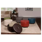 Large Round Storage Ottoman