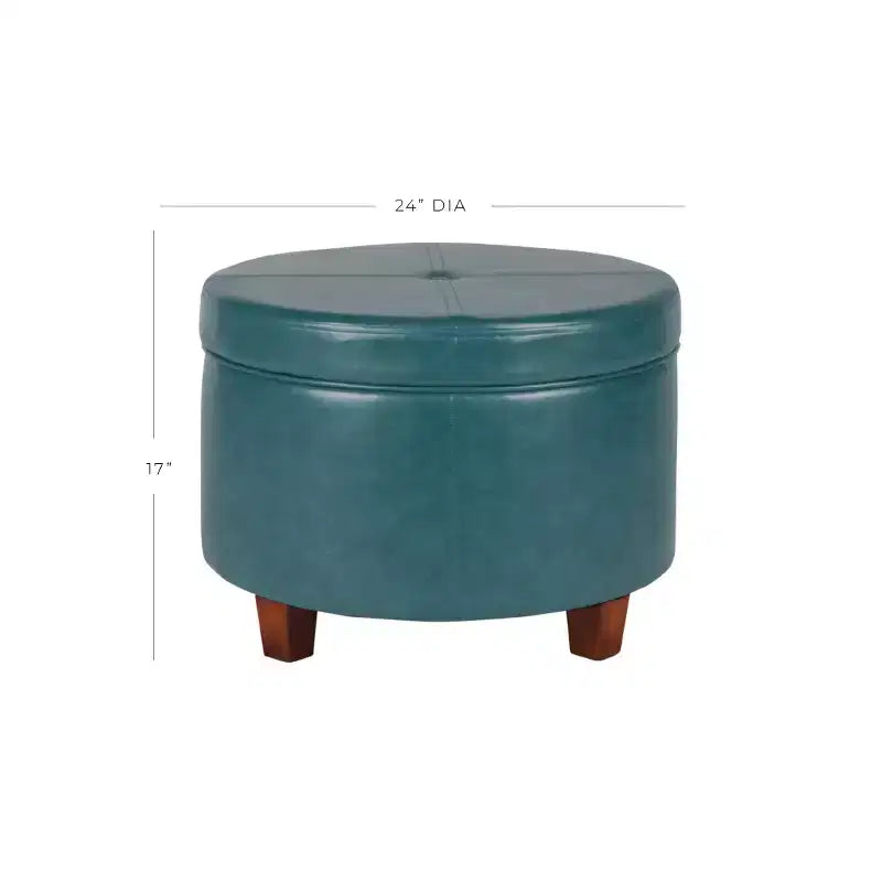 Large Round Storage Ottoman