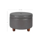 Large Round Storage Ottoman