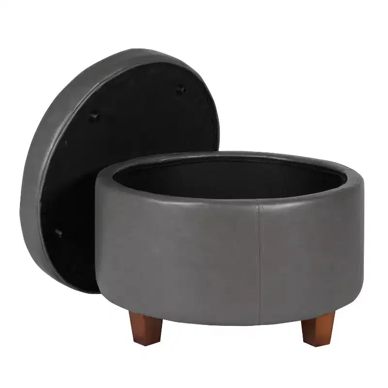 Large Round Storage Ottoman