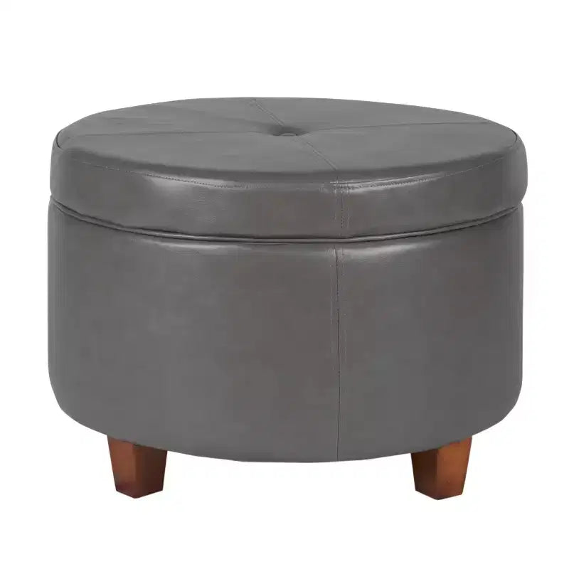 Large Round Storage Ottoman