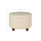 Large Round Storage Ottoman
