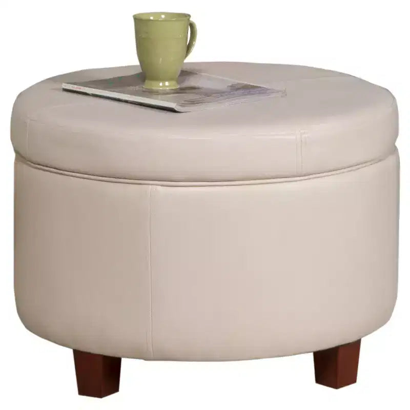 Large Round Storage Ottoman