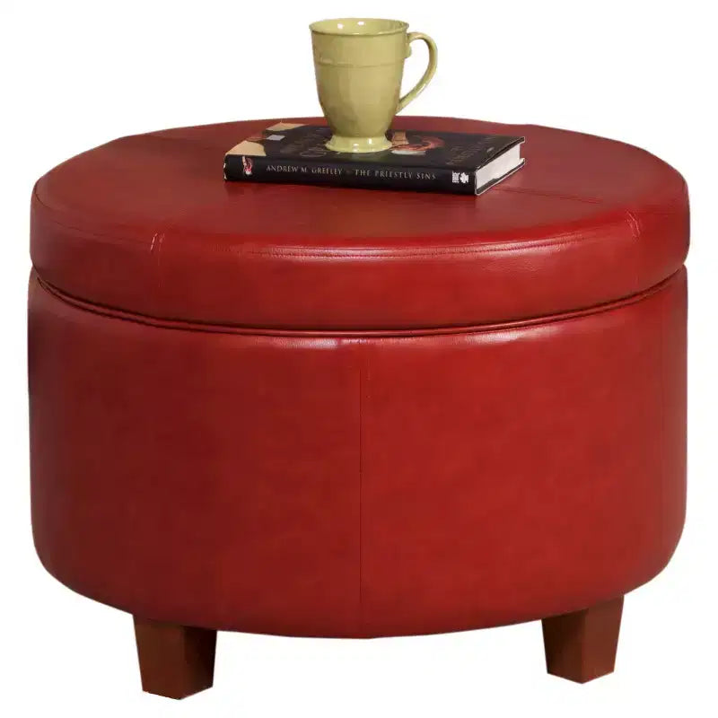 Large Round Storage Ottoman