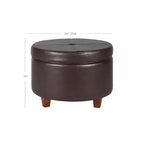 Large Round Storage Ottoman