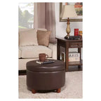 Large Round Storage Ottoman