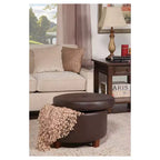 Large Round Storage Ottoman