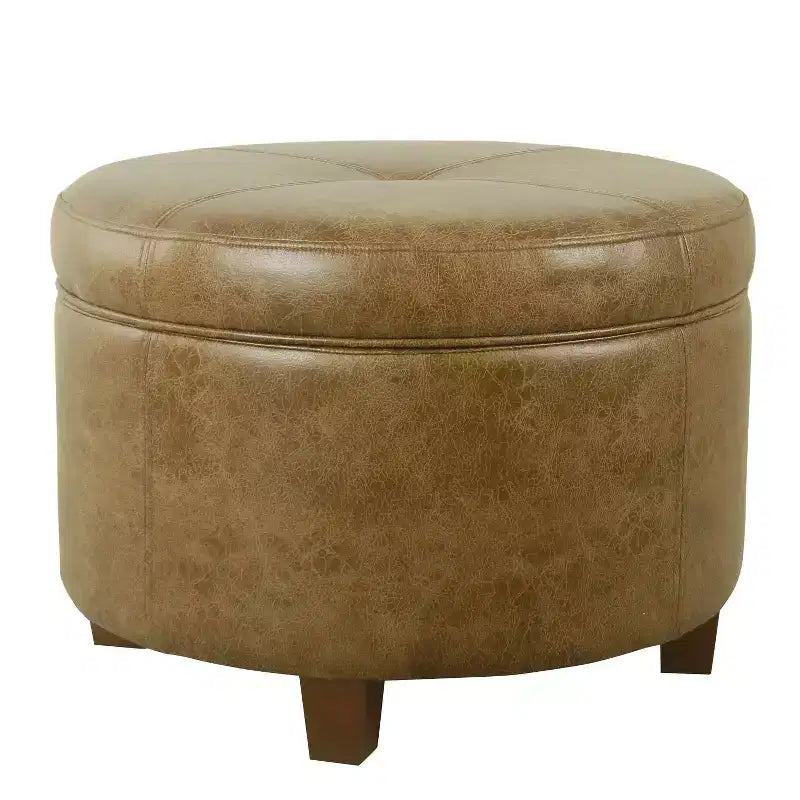 Large Round Storage Ottoman