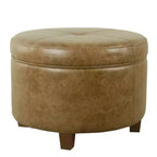 Large Round Storage Ottoman