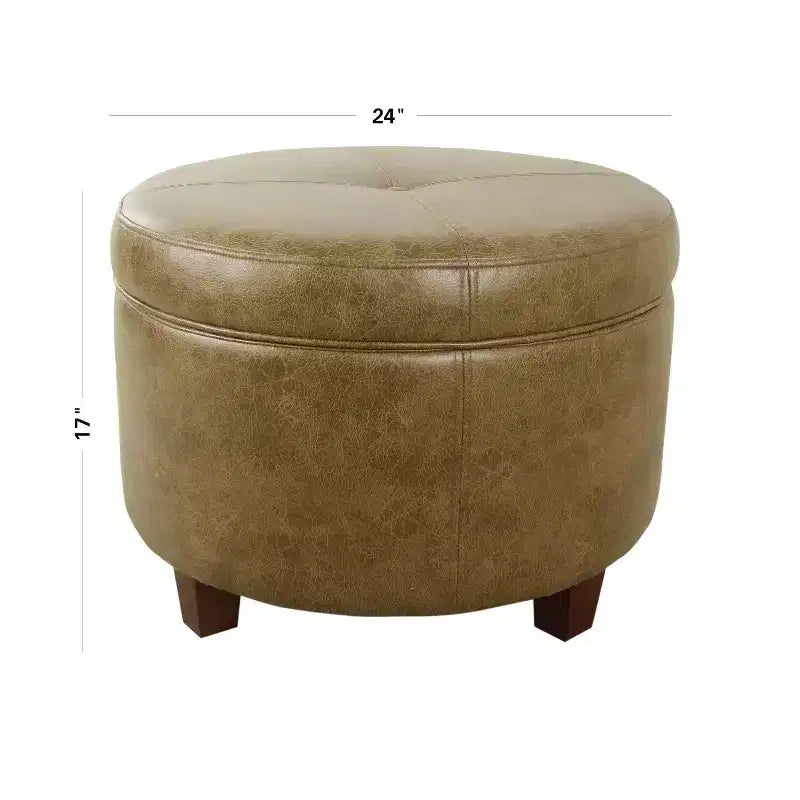 Large Round Storage Ottoman