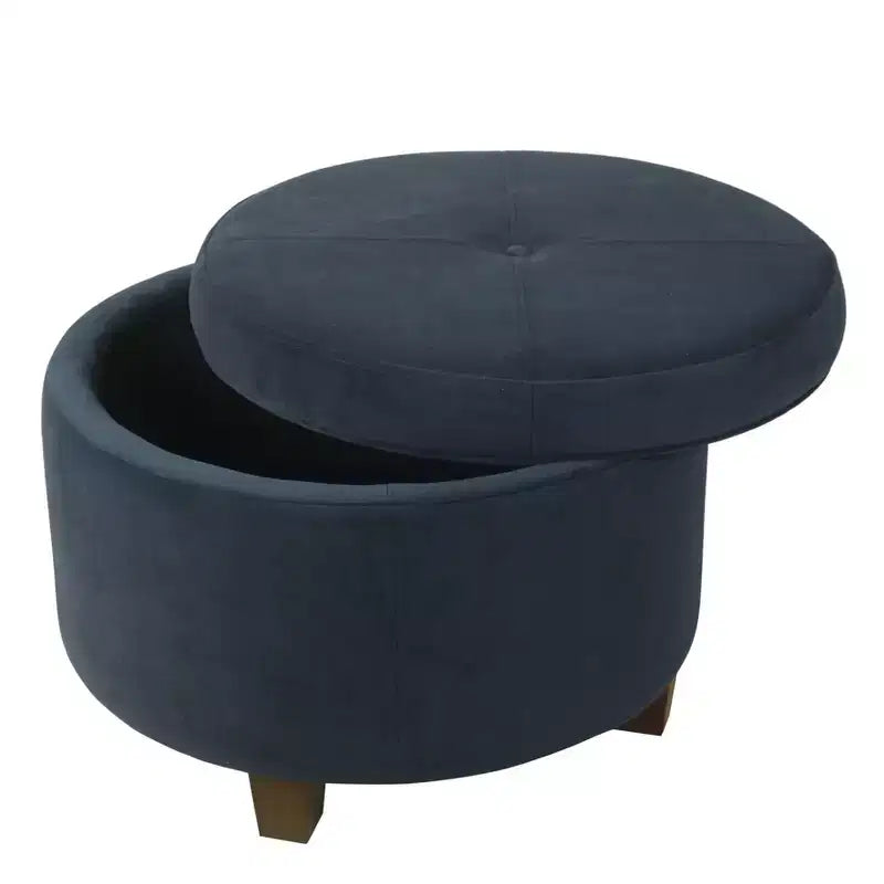 Large Round Storage Ottoman