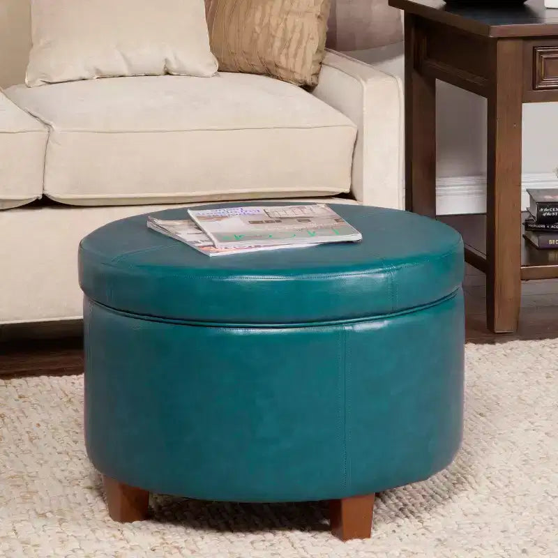 Large Round Storage Ottoman