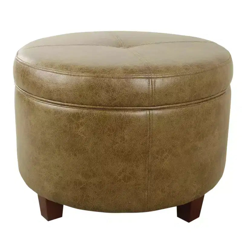 Large Round Storage Ottoman