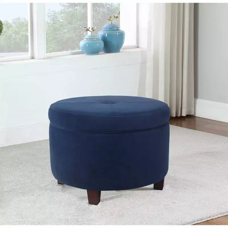 Large Round Storage Ottoman