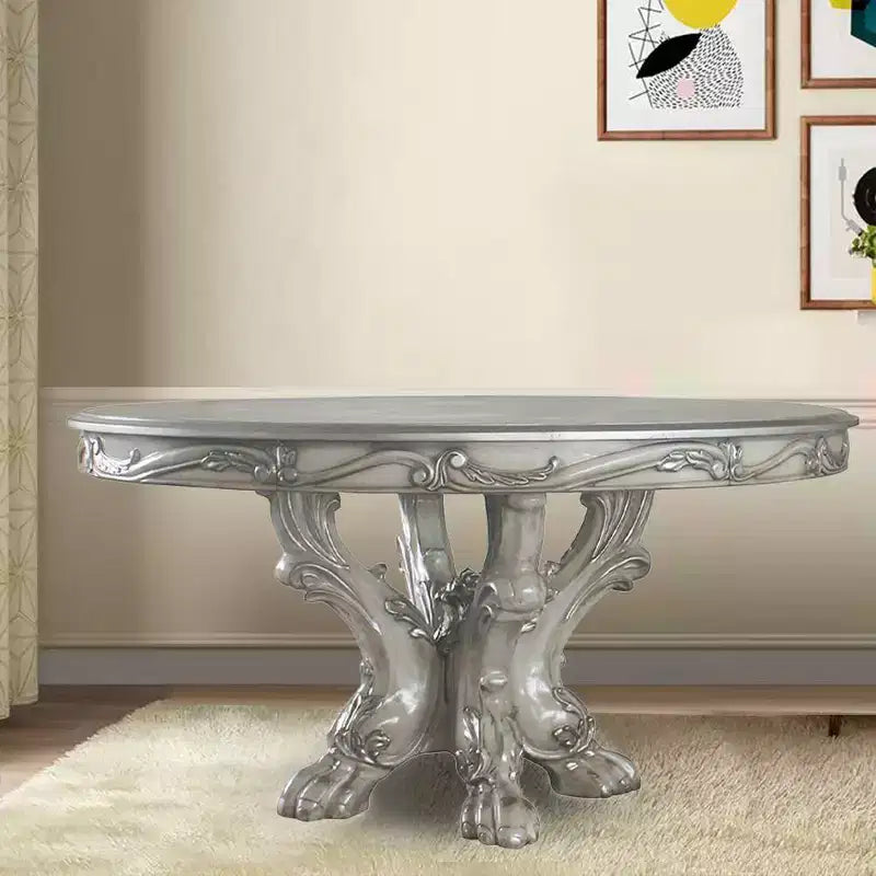 60" Dresden Dining Table Vintage Bone White - Acme Furniture