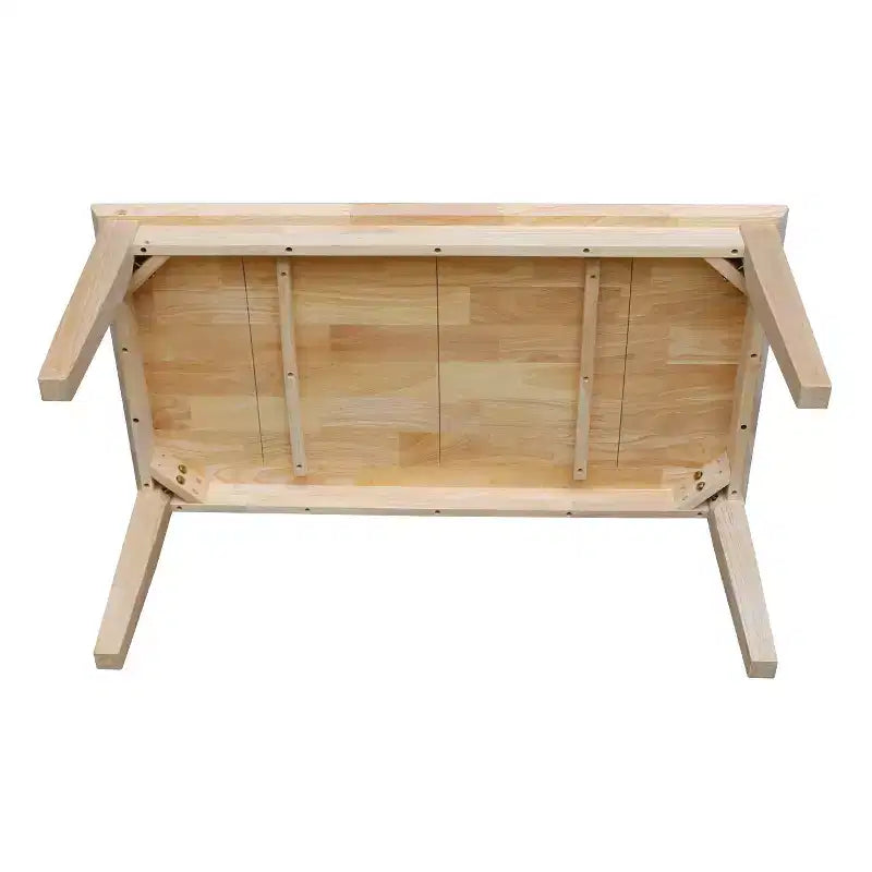 Shaker Tall Coffee Table - Solid Parawood, Farmhouse Style, Unfinished Wood