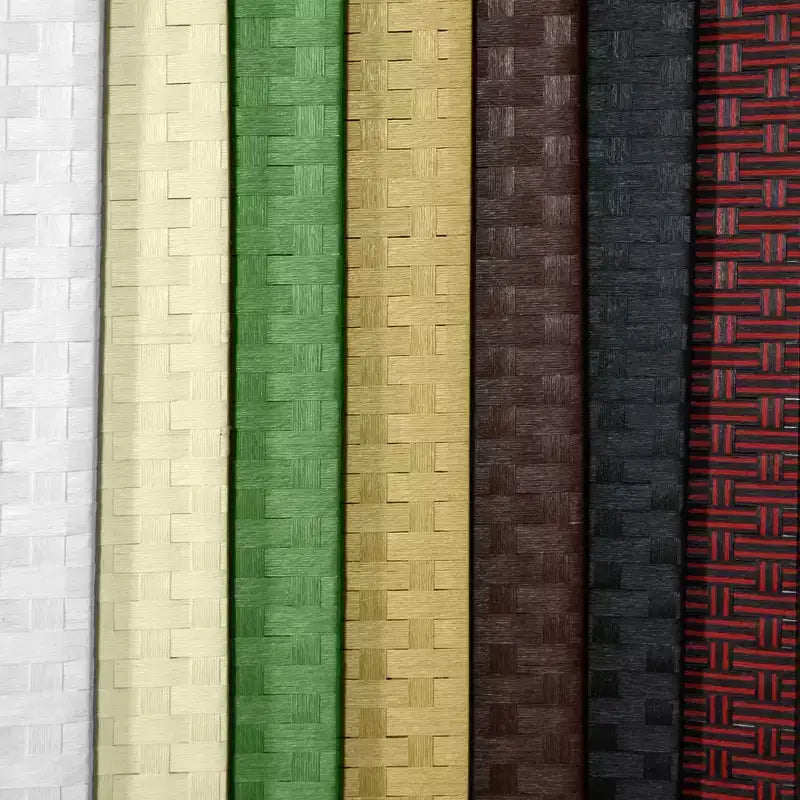 6 ft. Tall 5-Panel Woven Fiber Room Divider - White